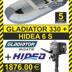 SET GUMENJAK GLADIATOR 330 + MOTORI HIDEA 6