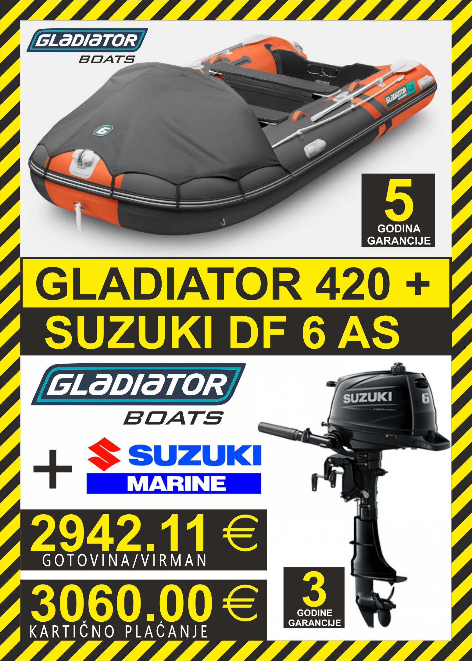 Set Gladiator 420 + Suzuki 6